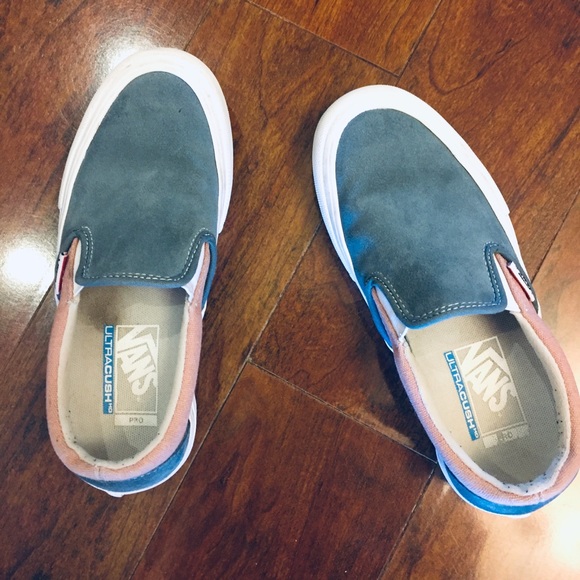 two tone vans slip ons